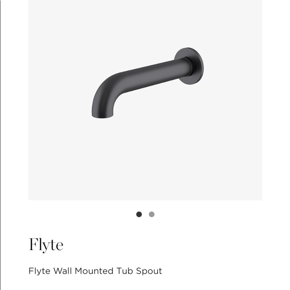 Waterworks Wall Mounted Flyte Tub Spout in Aged Brass